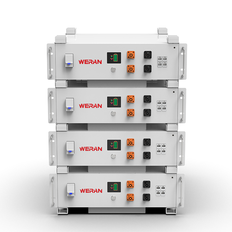 Batterie en rack WERAN WRL-48100RW 51,2 V 100 Ah LiFePO4 (5,12 kWh) – 8 000 cycles, CAN/RS485, ESS domestique empilable