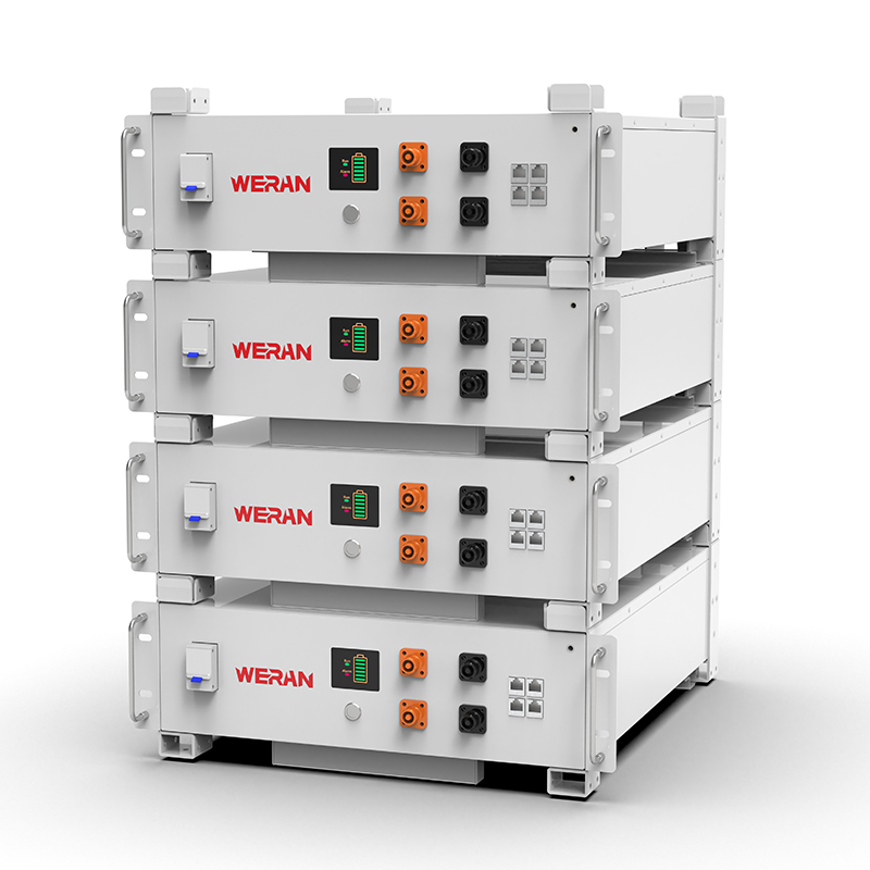 Batterie en rack WERAN WRL-48100RW 51,2 V 100 Ah LiFePO4 (5,12 kWh) – 8 000 cycles, CAN/RS485, ESS domestique empilable