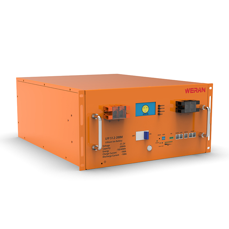 Batterie en rack WERAN WRL-48200RO 51,2 V 200 Ah LiFePO4 (10,24 kWh) – 8 000 cycles, courant élevé, stockage solaire modulaire