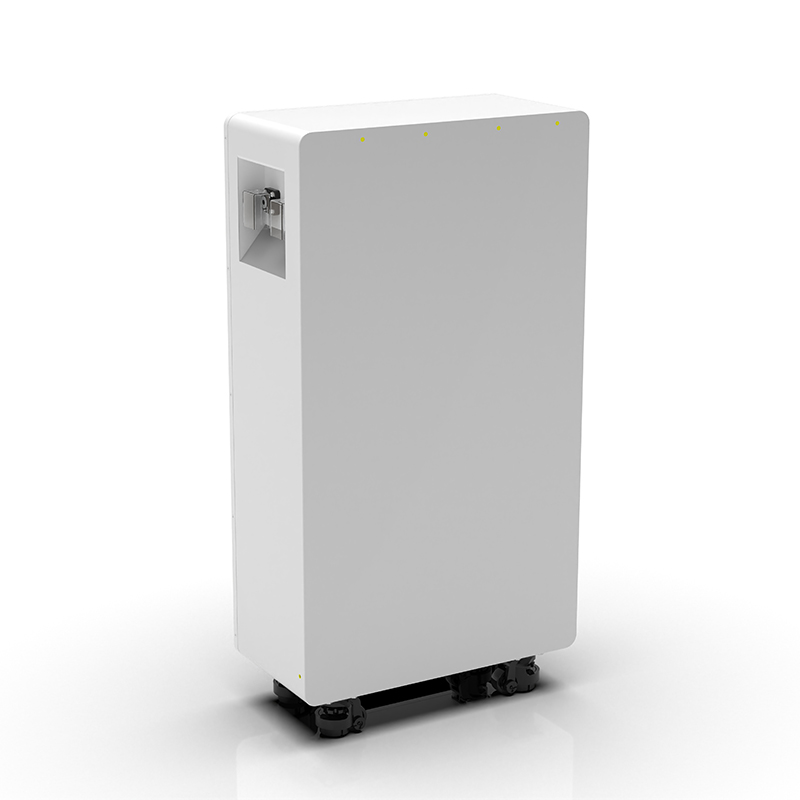 Batterie LiFePO4 WERAN WRL-48200UW 51,2 V 200 Ah (10,24 kWh) – Support mural à roulettes IP65, stockage solaire empilable 48 V