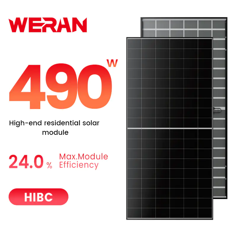 WERAN EcoLife 480-490W panneau solaire BC double verre LR7-54HJD module photovoltaïque résidentiel haut de gamme