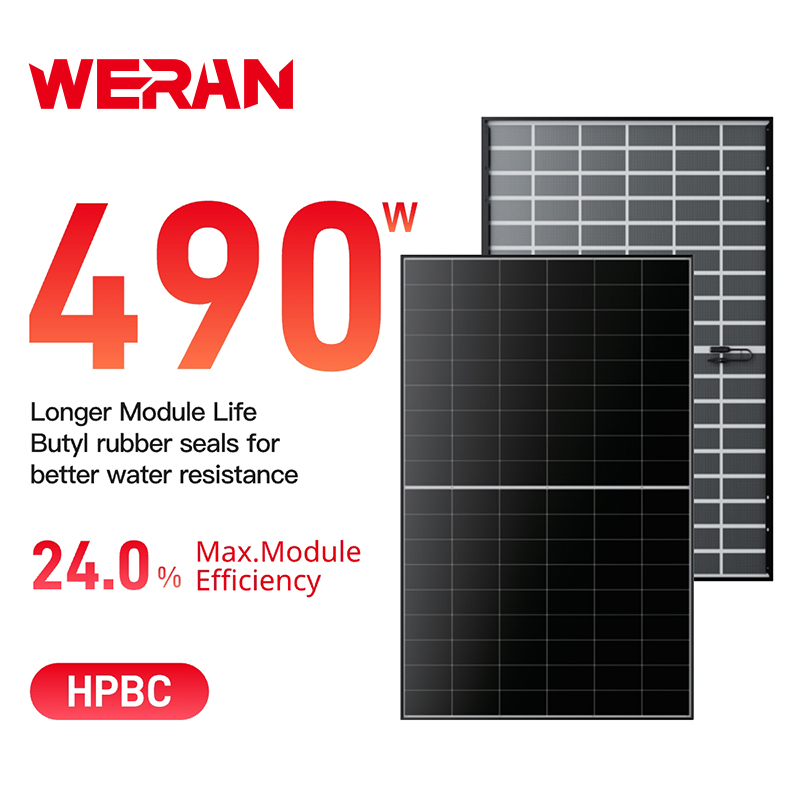 WERAN EcoLife 480-490W panneau solaire BC double verre LR7-54HJD module photovoltaïque résidentiel haut de gamme
