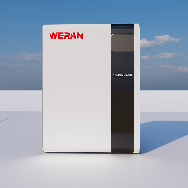 Batterie LiFePO4 murale WERAN 51,2 V 100 Ah 5,12 kWh pour le stockage d'énergie solaire résidentiel